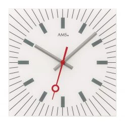 AMS Horloge murale Gerroa - Quartz - Blanc / Gris