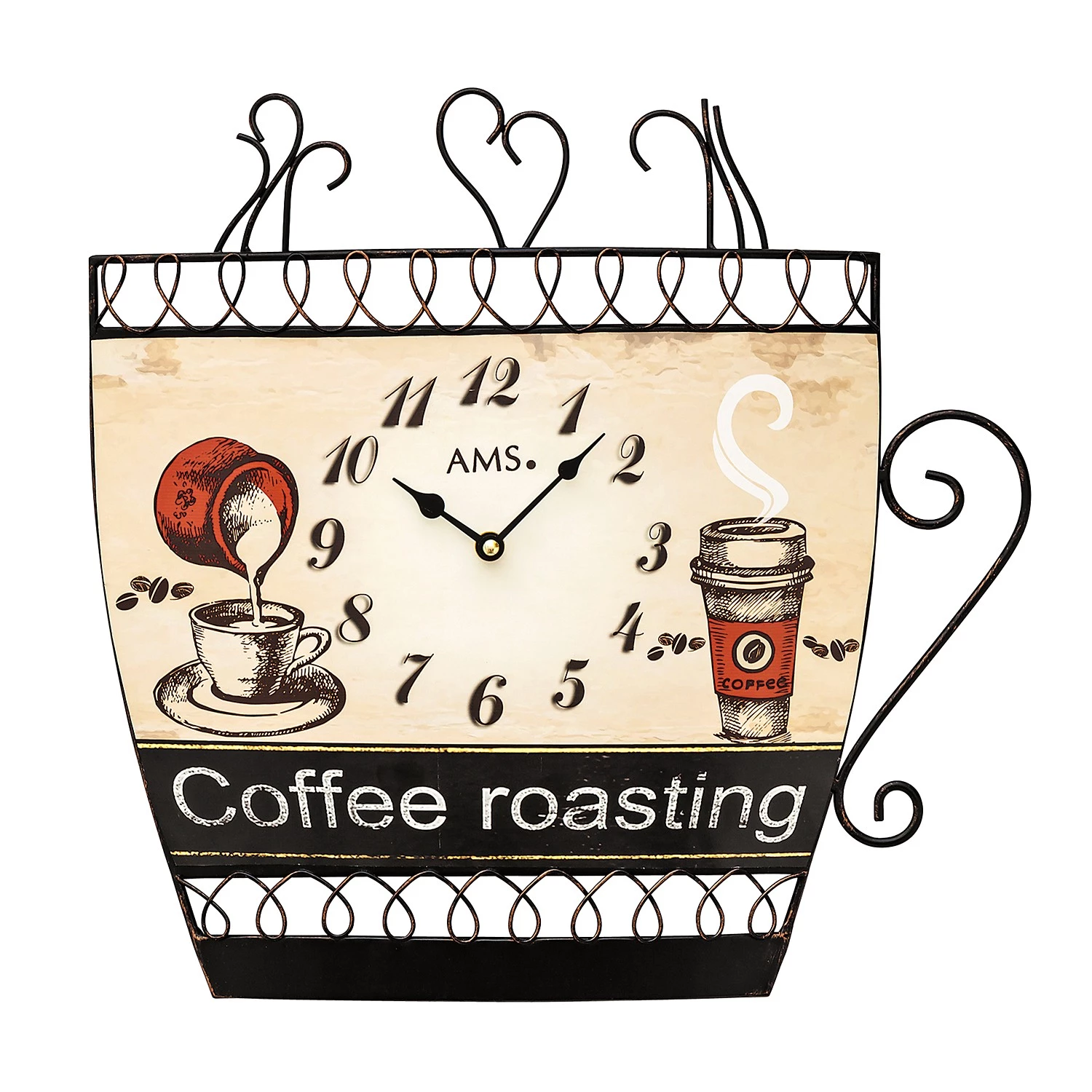 AMS Horloge murale Tondern - Quartz - Multicolore 1 AMS Horloge murale Tondern - Quartz - Multicolore