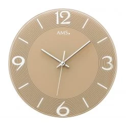 AMS Horloge murale Kettig - Quartz - Marron clair