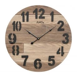 AMS Horloge murale Marilles - Quartz - Marron / Noir