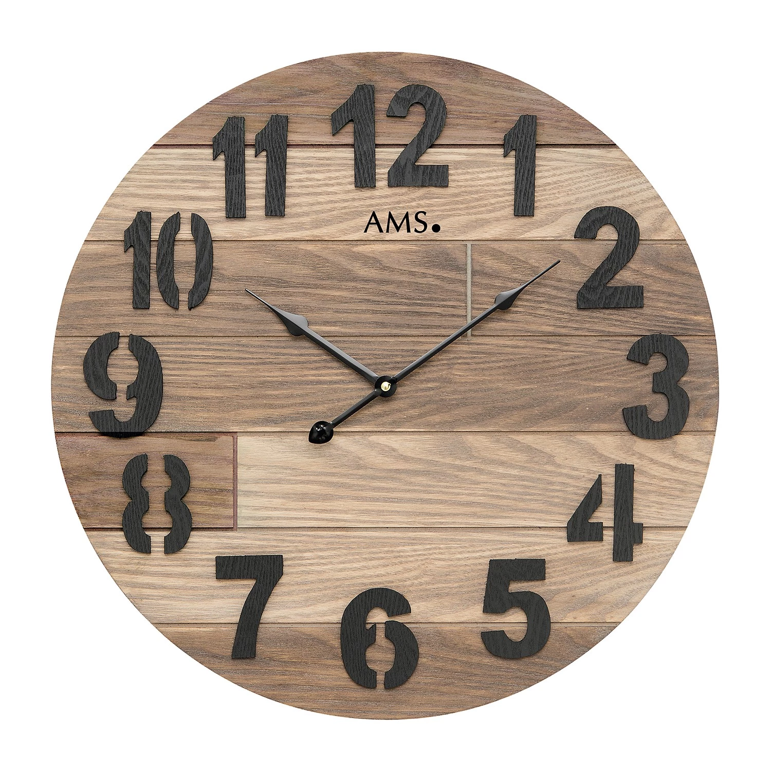 AMS Horloge murale Marilles - Quartz - Marron / Noir 1 AMS Horloge murale Marilles - Quartz - Marron / Noir