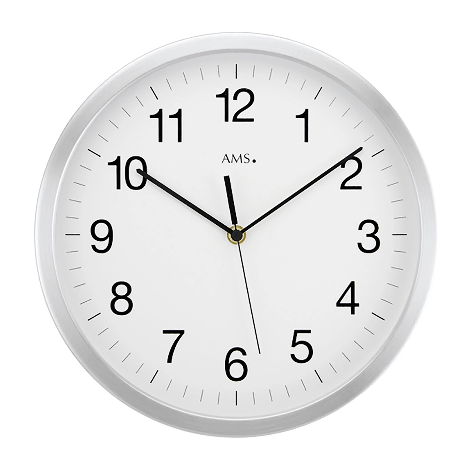 AMS Horloge murale Keswick - Horloge - Argenté / Blanc - Diamètre : 40 cm 1 AMS Horloge murale Keswick - Horloge - Argenté / Blanc - Diamètre : 40 cm