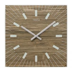 AMS Horloge murale Merces - Quartz - Marron