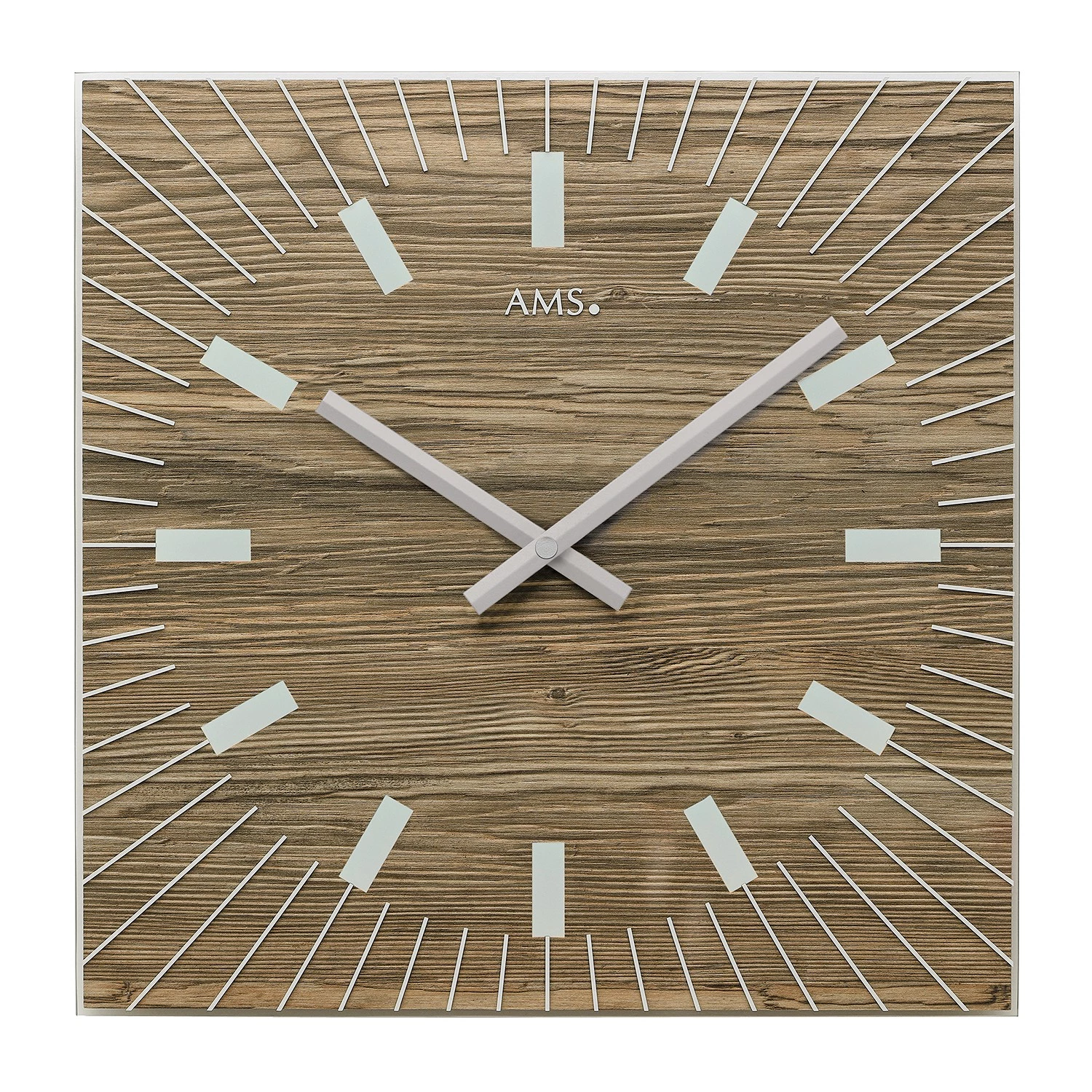 AMS Horloge murale Merces - Quartz - Marron 1 AMS Horloge murale Merces - Quartz - Marron
