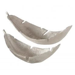 Boltze Coupes décoratives feuilles (lot de 2) - Aluminium