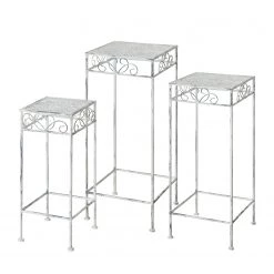 Boltze Sellettes Lilli (lot de 3) - Fer - Gris