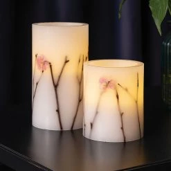 Pauleen Bougie LED Shiny Blossom (lot de 2) - Cire - 2 ampoules -Pas Cher Décoration Magasin 1000192703 191112 13220100195 MOOD DETAILS P000000001000192703 mood