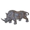 Twentyfour Figurine Rhinocéros - Polyrésine - Gris blanchi