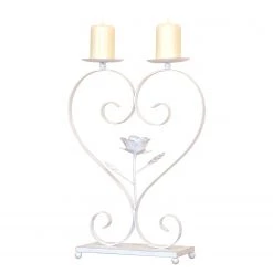 Twentyfour Bougeoir Romans II - Fer - Blanc cassé blanchi