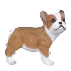 Twentyfour Figurine Chien - Polyrésine - Marron / Blanc