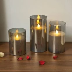 Pauleen Bougie LED Classy (lot de 3) - Verre clair - 3 ampoules -Pas Cher Décoration Magasin 1000201178 200102 14314200036 MOOD DETAILS P000000001000201178 mood