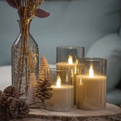 Pauleen Bougie LED Classy (lot de 3) - Verre clair - 3 ampoules -Pas Cher Décoration Magasin 1000201178 200102 14314200038 MOOD DETAILS P000000001000201178 mood