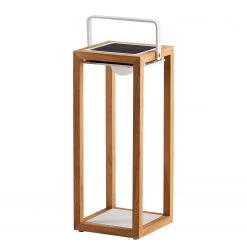 Best Freizeitmöbel Lanterne solaire Cloyd VI - Teck massif - Teck / Blanc