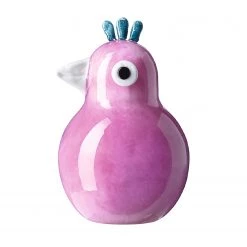 Leonardo Oiseau décoratif Paola Rosa - Verre - Rose