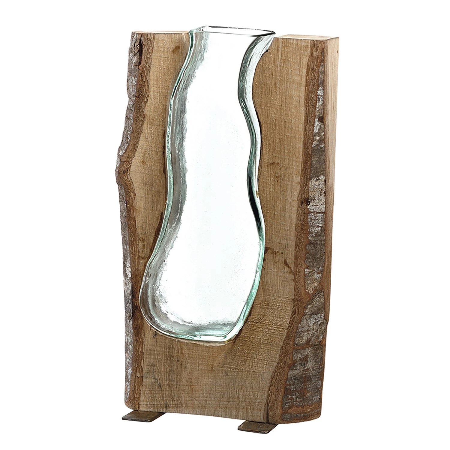 Leonardo Vase en bois Casolare - Verre / Bois - Hauteur : 36 cm 1 Leonardo Vase en bois Casolare - Verre / Bois - Hauteur : 36 cm