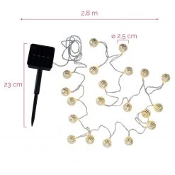 Pauleen Guirlande solaire Sunshine Glamour - Silicone / Aluminium - 20 ampoules 15 Pauleen Guirlande solaire Sunshine Glamour - Silicone / Aluminium - 20 ampoules -Pas Cher Décoration Magasin 1000214484 200528 17090200087 SKETCH DETAILS P000000001000214484 sketch