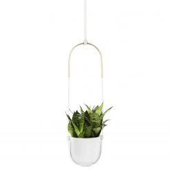 Umbra Suspension plante Bolo - Fer / Coton / Céramique - Blanc
