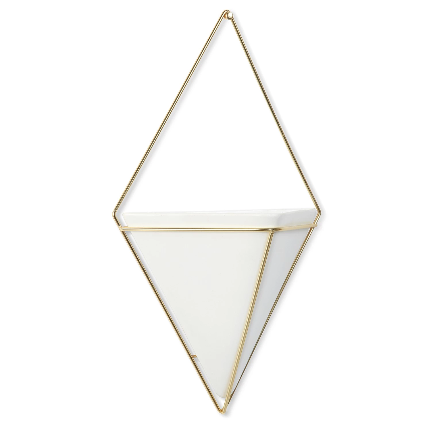 Umbra Vase mural Trigg - Blanc / Laiton 7 Umbra Vase mural Trigg - Blanc / Laiton – Image 7