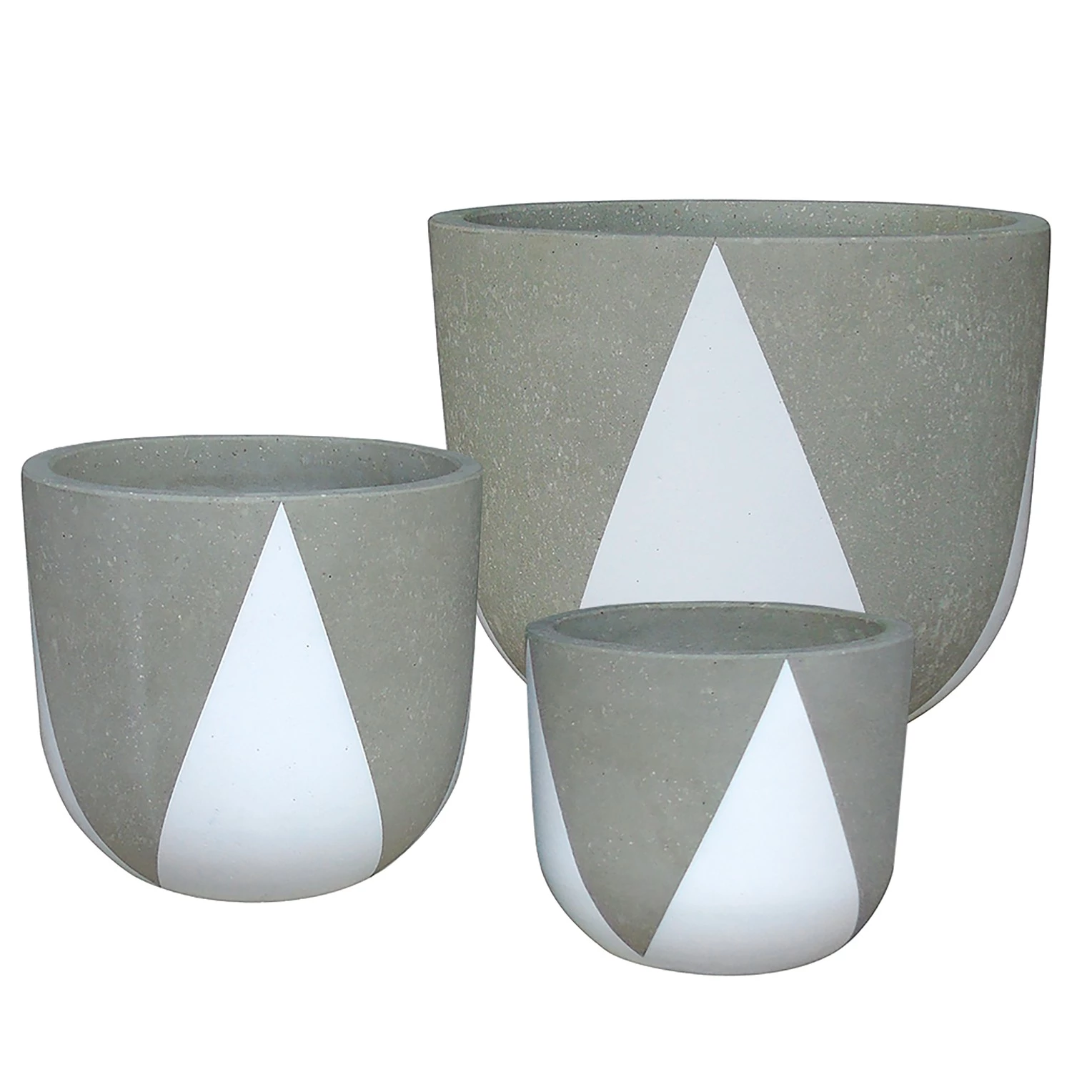 Twentyfour Cache-pots Cuincy (3 éléments) - Pierre artificielle 1 Twentyfour Cache-pots Cuincy (3 éléments) - Pierre artificielle