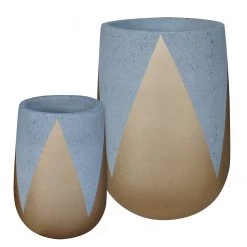 Twentyfour Cache-pots Gizay (2 éléments) - Pierre artificielle