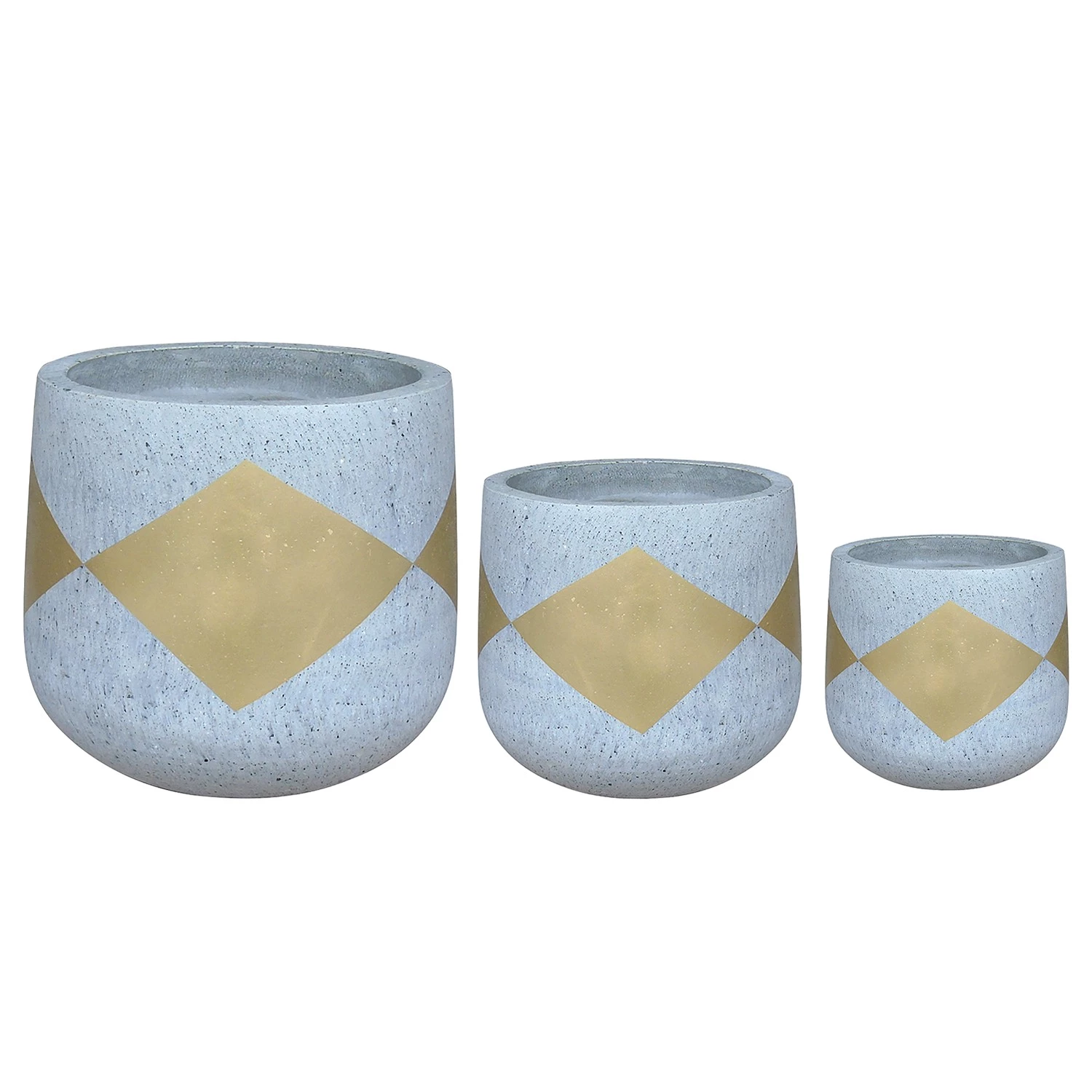 Twentyfour Cache-pots Etival (3 éléments) - Pierre artificielle 2 Twentyfour Cache-pots Etival (3 éléments) - Pierre artificielle – Image 2