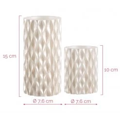 Pauleen Bougies en cire Cosy Pearl (lot de 2) - Cire - 2 ampoules -Pas Cher Décoration Magasin 1000229345 210430 11315700094 SKETCH DETAILS P000000001000229345 sketch
