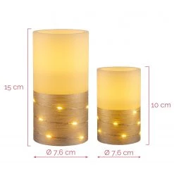 Pauleen Bougies en cire Fairy Lights (lot de 2) - Cire - 2 ampoules -Pas Cher Décoration Magasin 1000229347 201111 13033800118 SKETCH DETAILS P000000001000229347 sketch