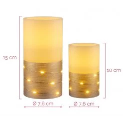 Pauleen Bougies en cire Fairy Lights (lot de 2) - Cire - 2 ampoules -Pas Cher Décoration Magasin 1000229347 210430 11320000096 SKETCH DETAILS P000000001000229347 sketch