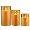 Pauleen Bougies en cire Classy Golden (lot de 3) - Cire / Verre - 3 ampoules