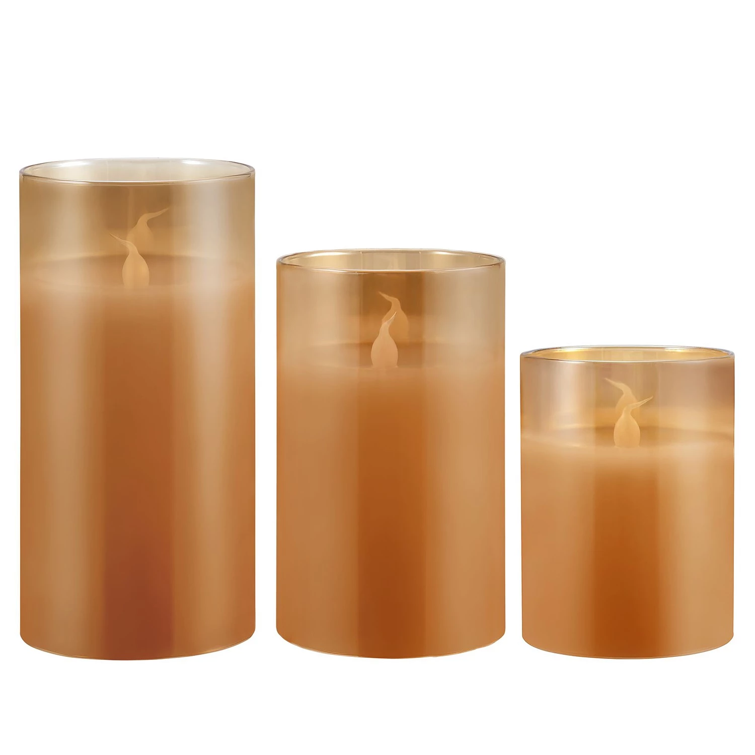 Pauleen Bougies en cire Classy Golden (lot de 3) - Cire / Verre - 3 ampoules 4 Pauleen Bougies en cire Classy Golden (lot de 3) - Cire / Verre - 3 ampoules – Image 4