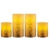 Pauleen Bougies en cire Gold Glitter (lot de 4) - Cire - 4 ampoules