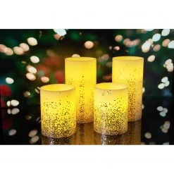 Pauleen Bougies en cire Gold Glitter (lot de 4) - Cire - 4 ampoules -Pas Cher Décoration Magasin 1000229363 201111 13045500190 MOOD DETAILS P000000001000229363 mood
