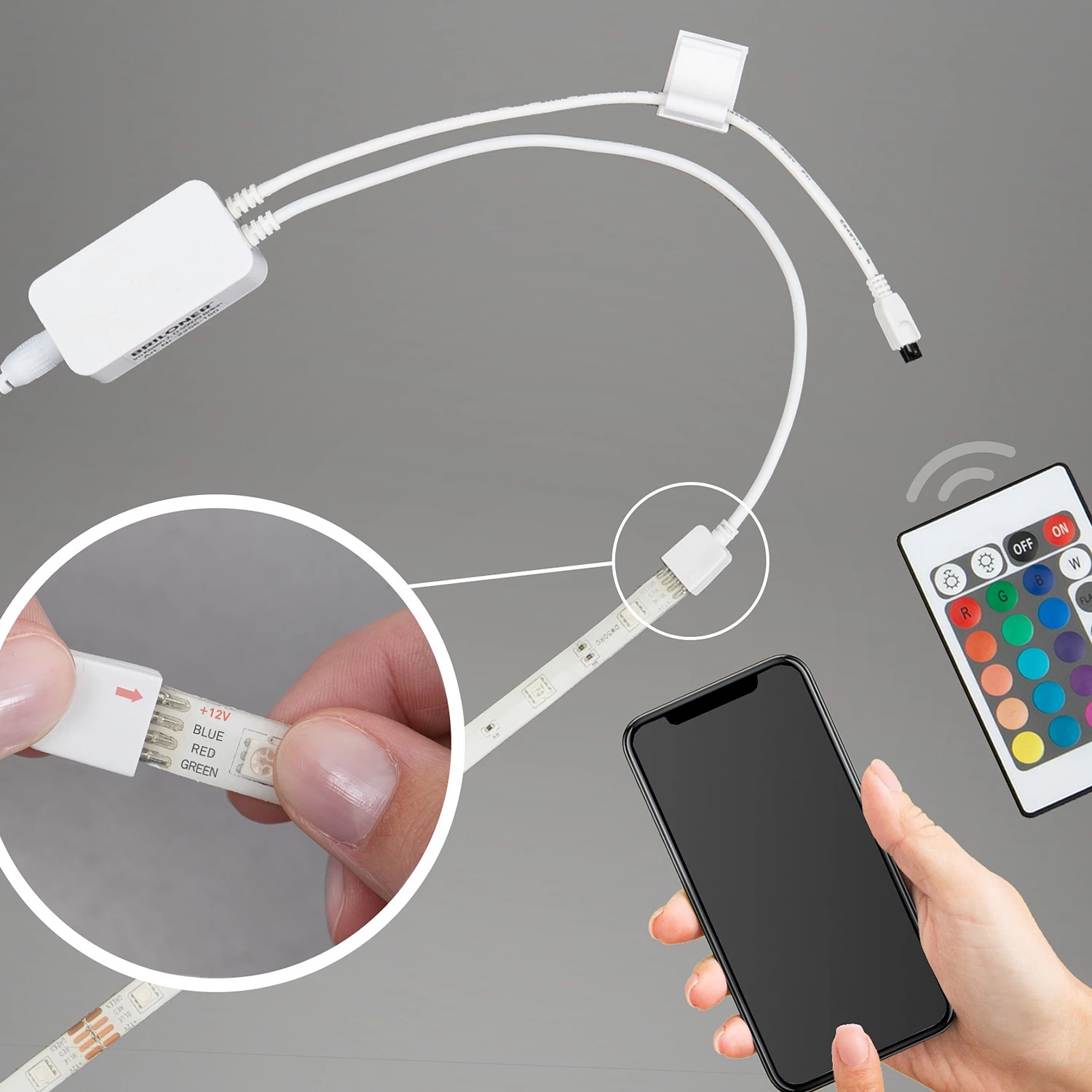 Briloner Bande lumineuse Wifi - Polycarbonate / Fer - 150 ampoules 6 Briloner Bande lumineuse Wifi - Polycarbonate / Fer - 150 ampoules – Image 6