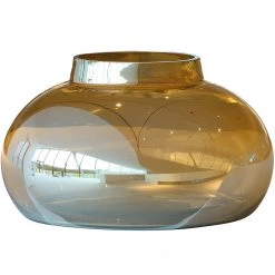 Leonardo Vase Poesia I - Verre - Doré - Diamètre : 32 cm