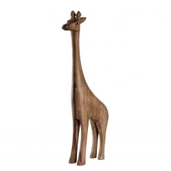 Leonardo Girafe décorative Moussy - Manguier massif - Marron - Hauteur : 57 cm