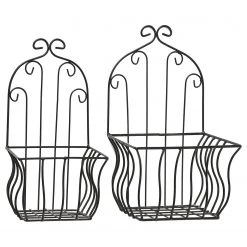 Boltze Suspensions plante Korb (2 éléments) - Fer - Noir