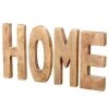 Boltze Lettres décoratives Home (4 éléments) - Manguier - Naturel