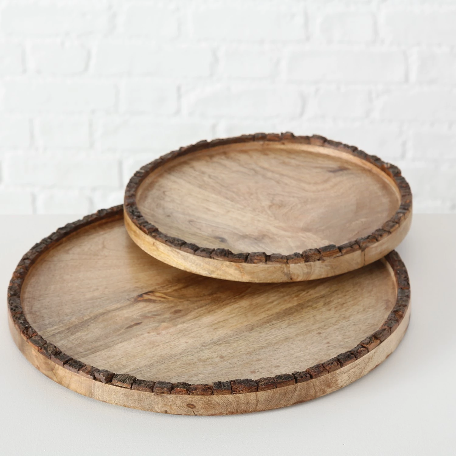 Boltze Coupes décoratives Widdo (2 éléments) - Manguier - Naturel 2 Boltze Coupes décoratives Widdo (2 éléments) - Manguier - Naturel – Image 2