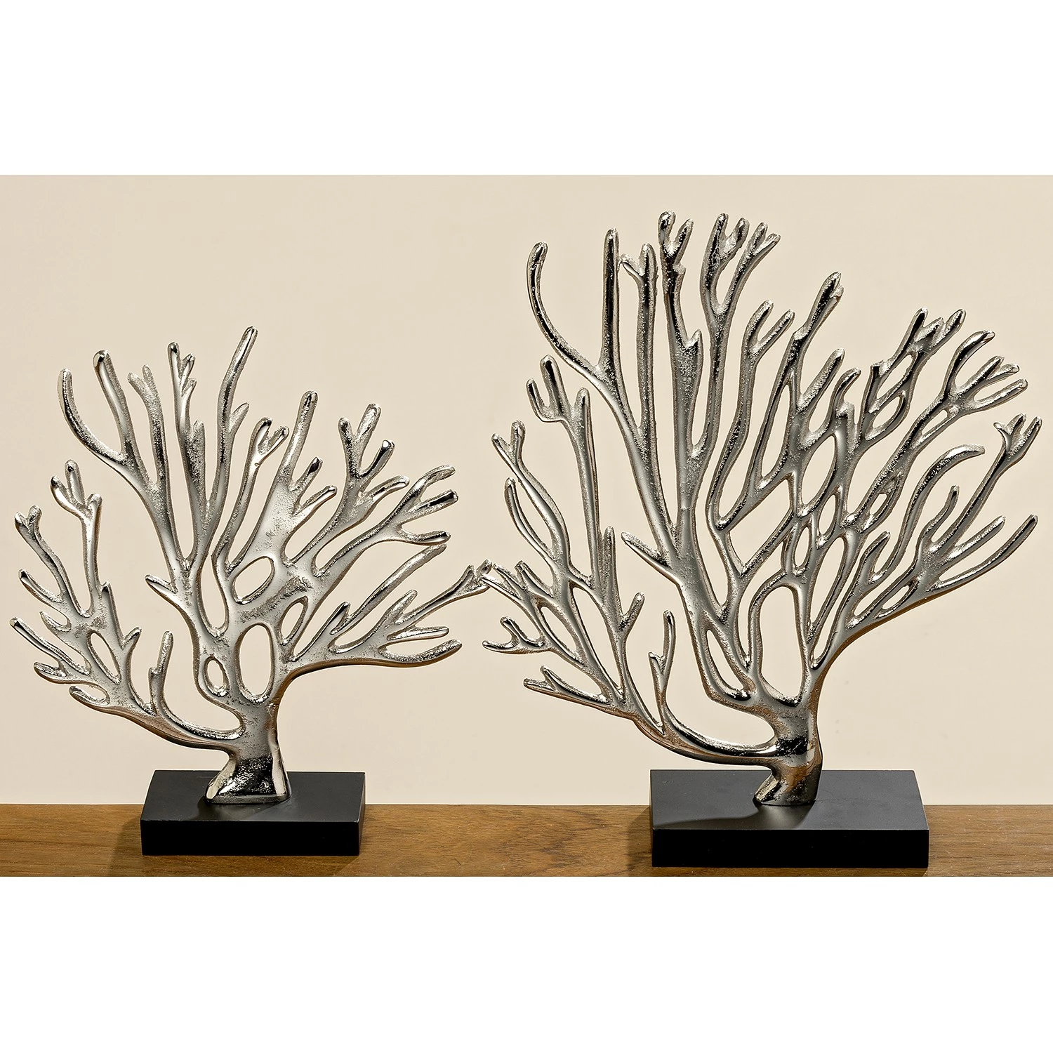 Boltze Objets décoratifs Koralle (2 éléments) - Aluminium - Argenté 3 Boltze Objets décoratifs Koralle (2 éléments) - Aluminium - Argenté – Image 3