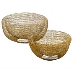 Boltze Coupes Seoul III (2 éléments) - Zinc - Doré