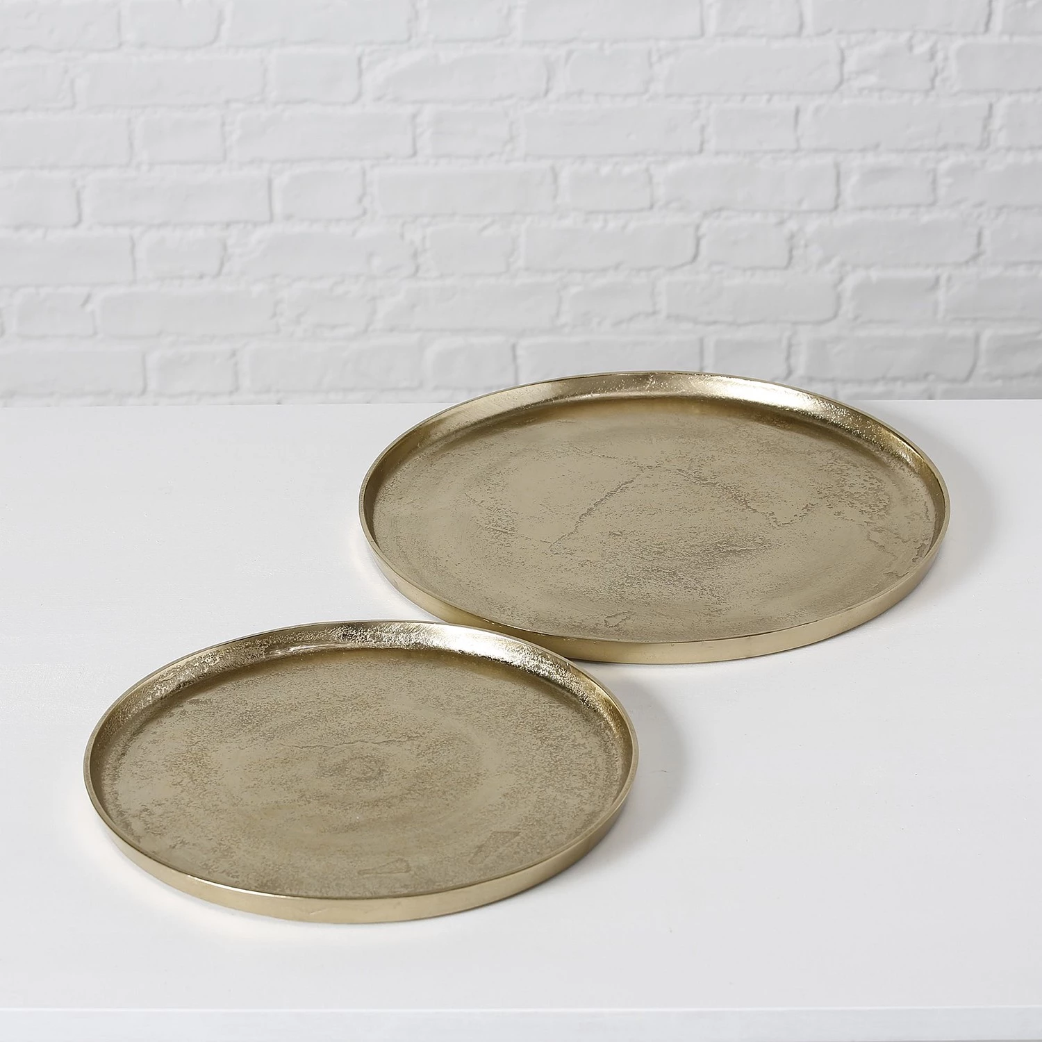 Boltze Coupes décoratives Neska (2 éléments) - Aluminium - Doré 2 Boltze Coupes décoratives Neska (2 éléments) - Aluminium - Doré – Image 2