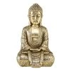 Boltze Bouddha Jarven II - Résine synthétique - Doré - 13 x 30 cm
