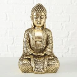 Boltze Bouddha Jarven II - Résine synthétique - Doré - 13 x 30 cm -Pas Cher Décoration Magasin 1000236471 210202 12485300538 MOOD DETAILS P000000001000236471 mood