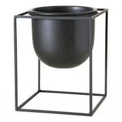 Boltze Pots de fleur Kumbo (2 éléments) - Fer - Noir