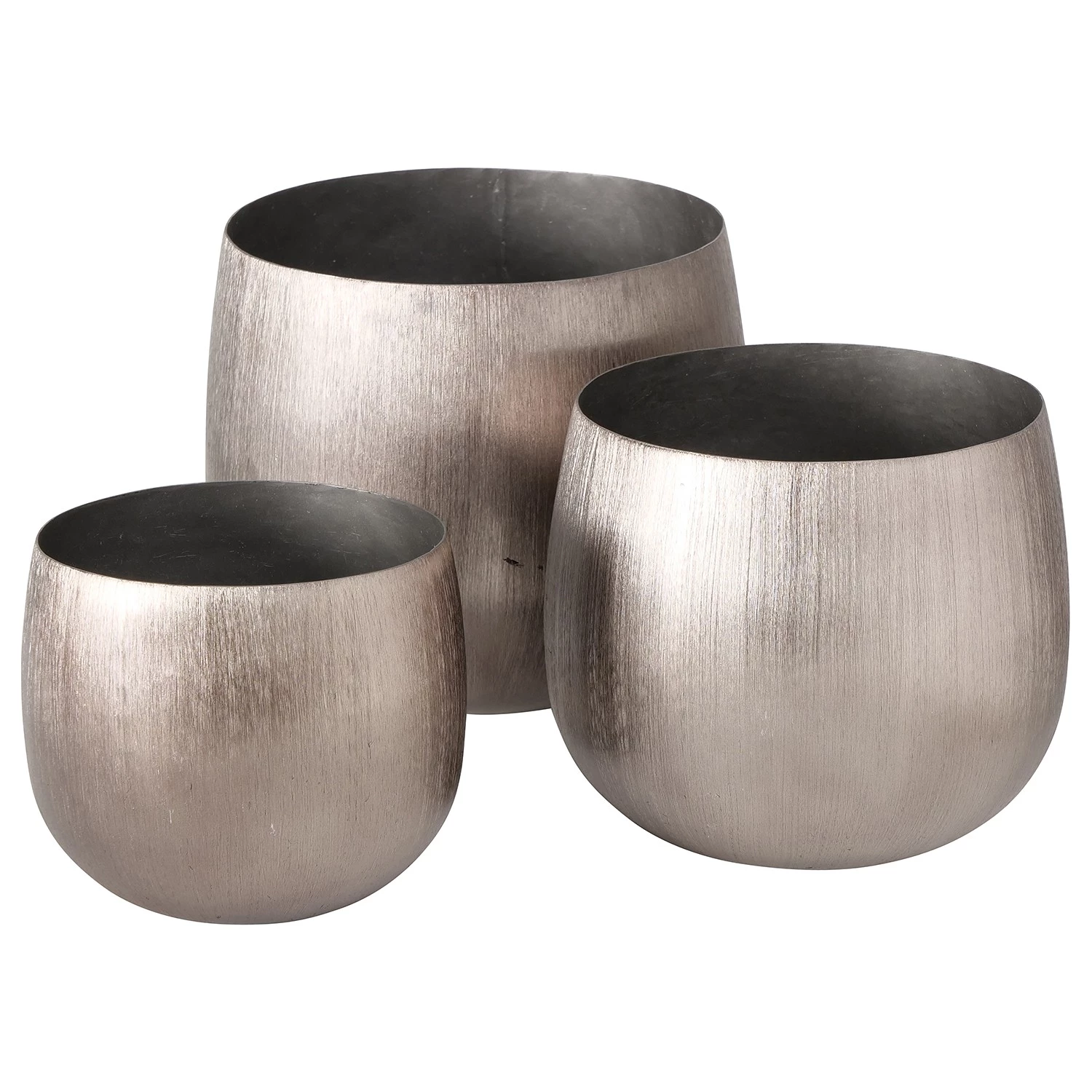 Boltze Pots de fleur Golia I (3 éléments) - Aluminium - Graphite 1 Boltze Pots de fleur Golia I (3 éléments) - Aluminium - Graphite