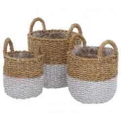 Boltze Pots de fleur Oreilla (3 éléments) - Zostère - Blanc