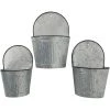 Boltze Pots de fleur Cottage II (3 éléments) - Zinc - Gris
