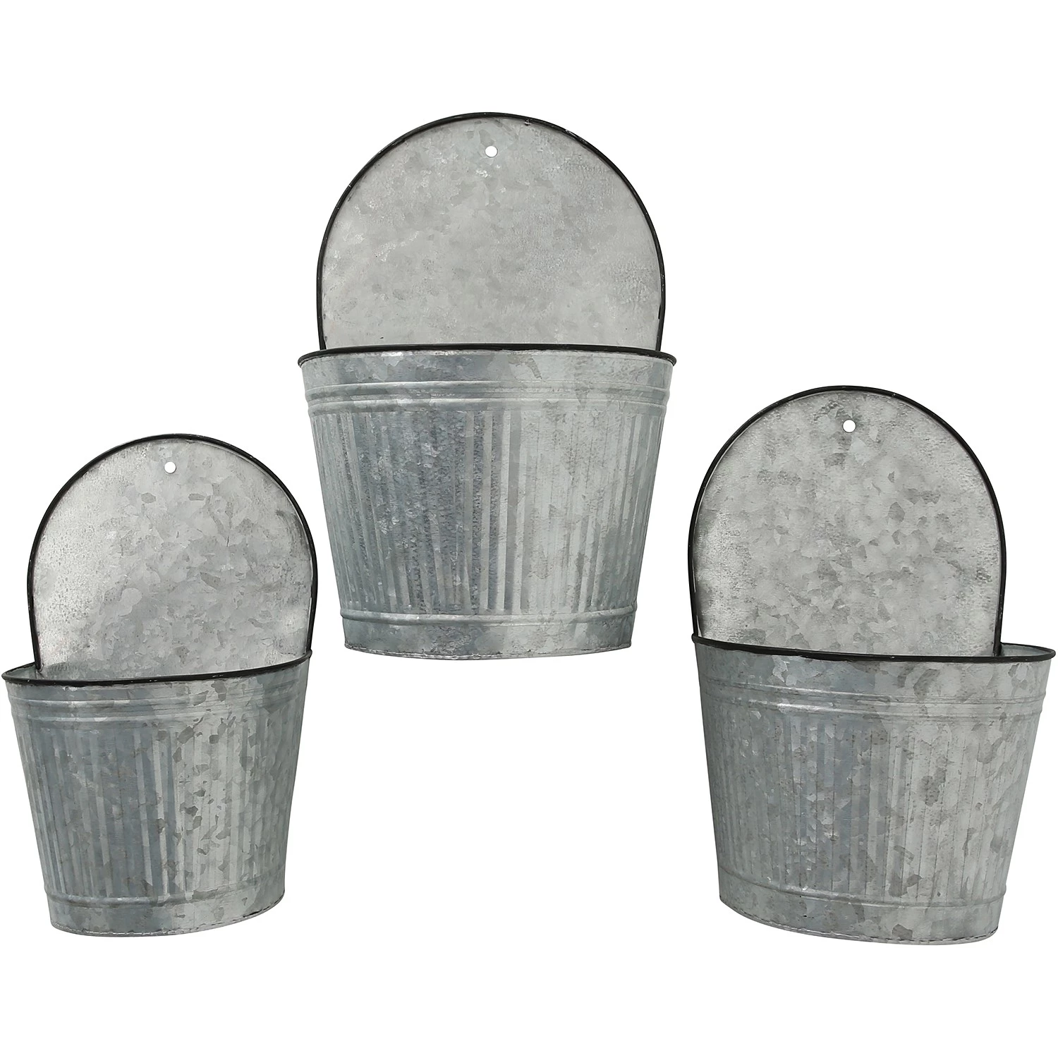 Boltze Pots de fleur Cottage II (3 éléments) - Zinc - Gris 1 Boltze Pots de fleur Cottage II (3 éléments) - Zinc - Gris