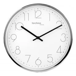 Technoline Horloge murale WT 7210 - Matière plastique - Argenté