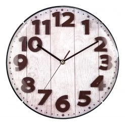 Technoline Horloge murale WT 7430 - Matière plastique / Verre - Marron